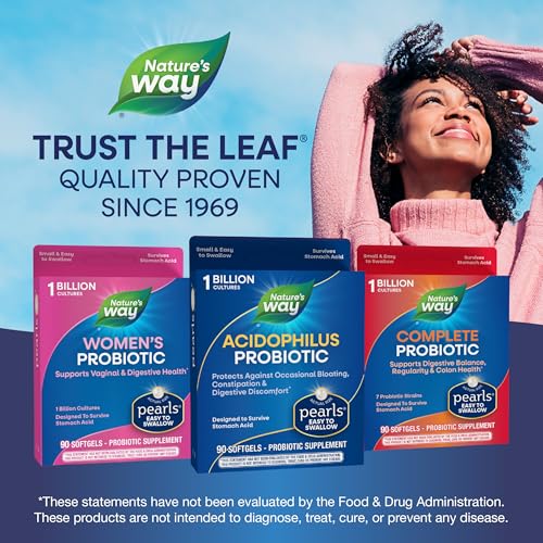 Buy now Probiotic Pearls Acidophilus Once Daily Probiotic Supplement, 1 Billion Live Cultures, Survives Stomach Acid, No Refrigeration, 90 Softgels (Packaging May Vary) at indiglob india
