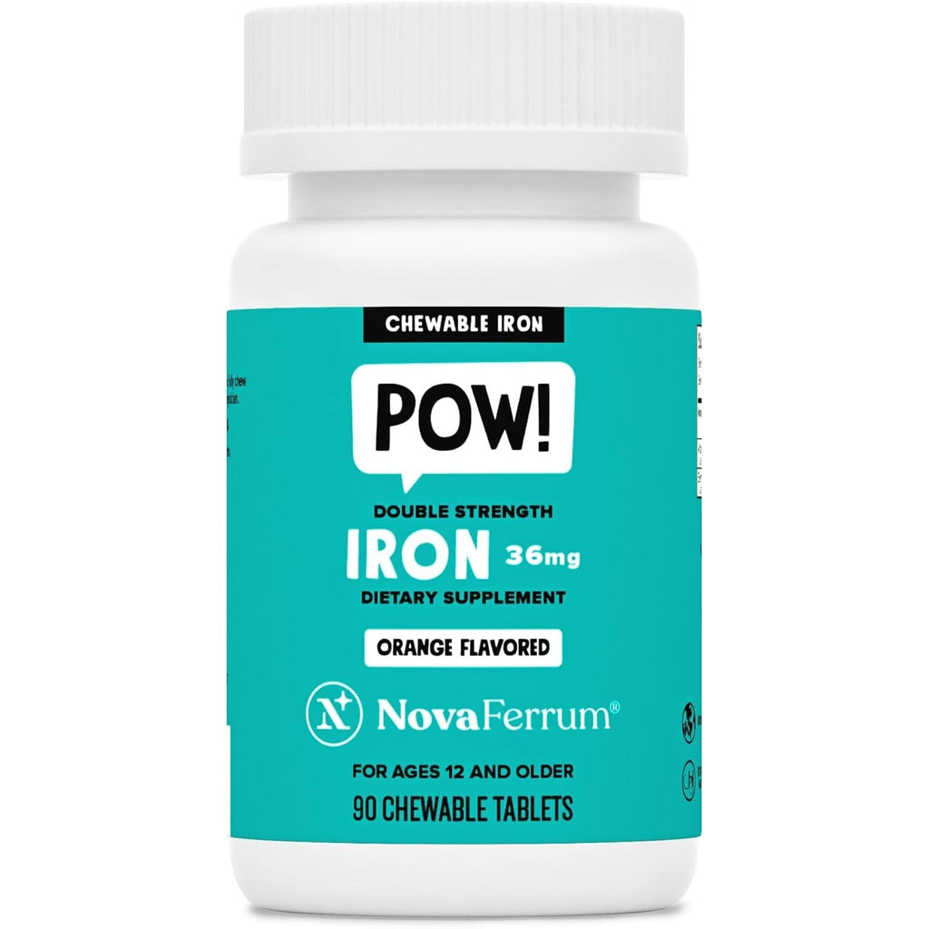 NovaFerrum Pow Chewable Iron Supplement 36mg for Anemic Teens & Adults 12+
