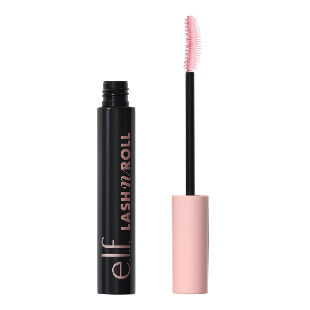 e.l.f. Lash 'N Roll Mascara, Black | Curling Mascara For Visibly Lifted Lashes, Lifts & Separates Lashes. Long-Lasting Formula, Vegan & Cruelty-Free