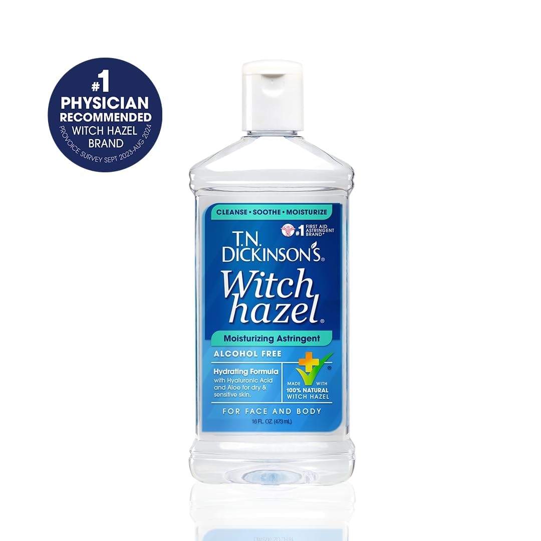 T.N. Dickinson's Witch Hazel Moisturizing Astringent | Alcohol Free | 16 Oz | 100% Natural Witch Hazel Calms, Nourishes & Hydrates Skin; for Face & Body