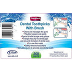 Buy now TOPMED ETS Oral Care Dental Brush Teeth Pick Plastic Teeth Floss Toothpick, Interdental Brush (300 Count 1 Box) at indiglob india