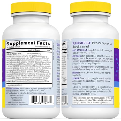 Buy now InnovixLabs Multi Strain Probiotics for Women & Men - Probiotic Supplement - 50 Billion CFU - Gut Health, Immune Support, Digestion, Lactobacillus Acidophilus, Prebiotics and Probiotics, 60 Capsules at indiglob india