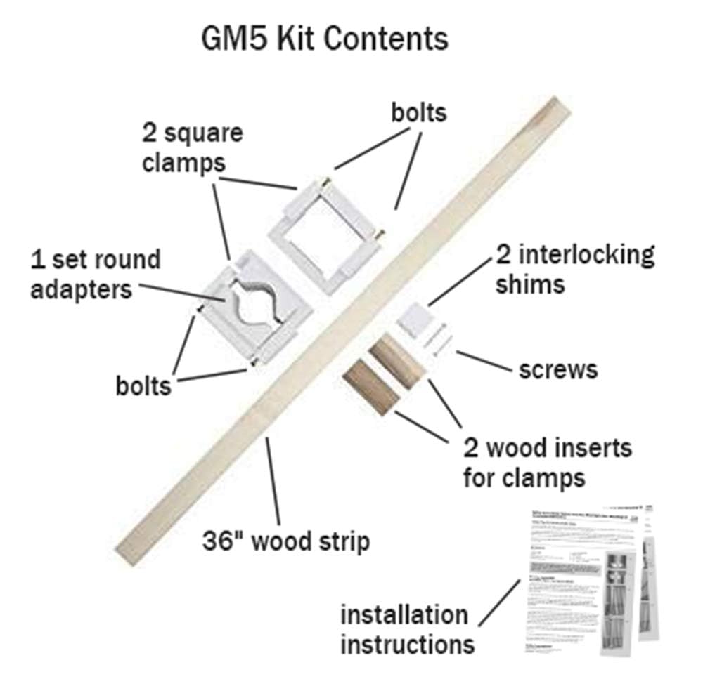 Safety Innovations No Hole Stairway Baby Gate Mounting Kit - Fits Posts from 2 3/4 inches to 3 1/2 inches Wide with Square or Round Tops - No Adhesives On Or Screws in Your Posts, (1-Pack)