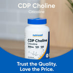 Nutricost CDP Choline (Citicoline) 300mg, 120 Vegetarian Capsules, GMO-Free | Gluten Free