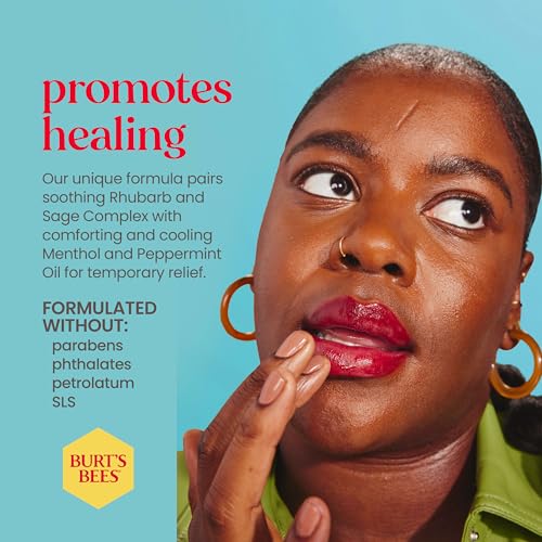 Buy now Burt's Bees Cold Sore Treatment and Medicated Lip Balm, With Menthol and Eucalyptus Oil, Natural Origin Skincare, 2 Tubes, 0.07 oz./0.15 oz. at indiglob india