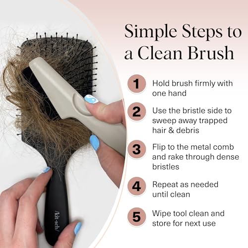 Buy now Kitsch Hair Brush Cleaner Tool | Double-Sided 2-in-1 Brush Cleaner for Hair Brushes & Combs | Eco-Friendly Cleaning Tool with Pick & Bristles, Perfect Gifts for Women | Hair Stylist Essentials at indiglob india