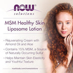 Buy now NOW Solutions, MSM Healthy Skin Liposome Lotion, Rejuvenating Cream with Almond Oil and Aloe, 8-Ounce at indiglob india