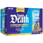 Buy now Liquid Death Sparkling Energy - Tropical Terror (Classic Piña Colada), Zero Sugar Energy Drink, Unextreme Caffeine 100mg, Essential Vitamins, 12 Fl Oz (Pack of 12) at indiglob india