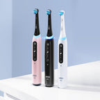 Buy now Oral-B iO Series 5 Ultimate White Rechargeable Electric Toothbrush with Visible Pressure Sensor, 2 Minute Timer, 5 Cleaning Settings, 1 Replacement Toothbrush Heads, and Travel Case, White at indiglob india