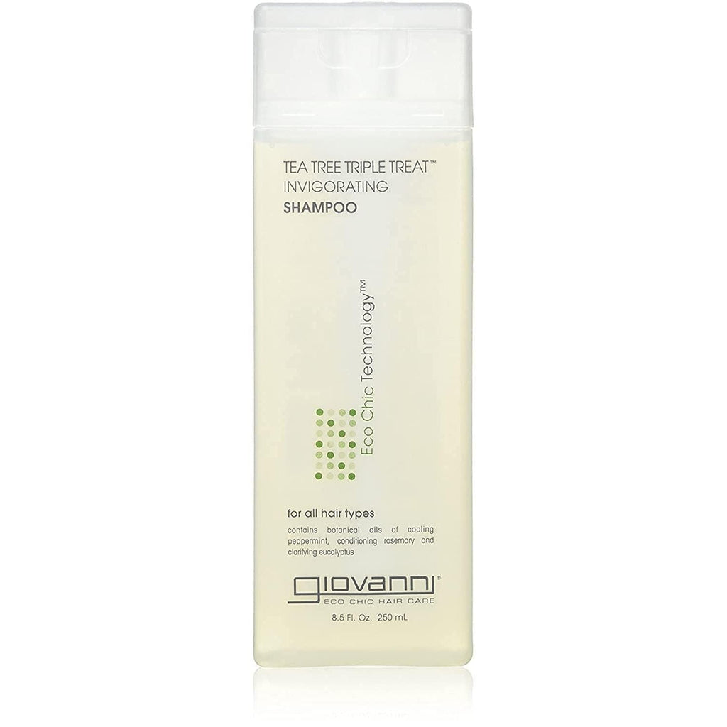 Buy now GIOVANNI Tea Tree Triple Treat Invigorating Shampoo - Cooling Peppermint, Eucalyptus & Rosemary, Helps Strengthen & Rejuvenate Hair & Scalp, Salon Quality, Paraben Free - 8.5 oz (1 Pack) at indiglob india