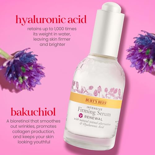 Buy now Burt's Bees Renewal Intensive Firming Serum With Natural Retinol Alternative and Hyaluronic Acid, Powerful Anti-Aging Ingredients, 98.6 Percent Natural-Origin Skin Care, 1 fl. oz. Bottle at indiglob india