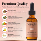 Buy now Kitsch Dermaplane Face Oil with Jojoba & Argan Oil â€“ Hydrating Facial Formula for Dermaplaning Tool, Gua Sha & Razor Use â€“ Irritation-Free Shave Oil for Soft, Radiant Skin â€“ 2oz at indiglob india