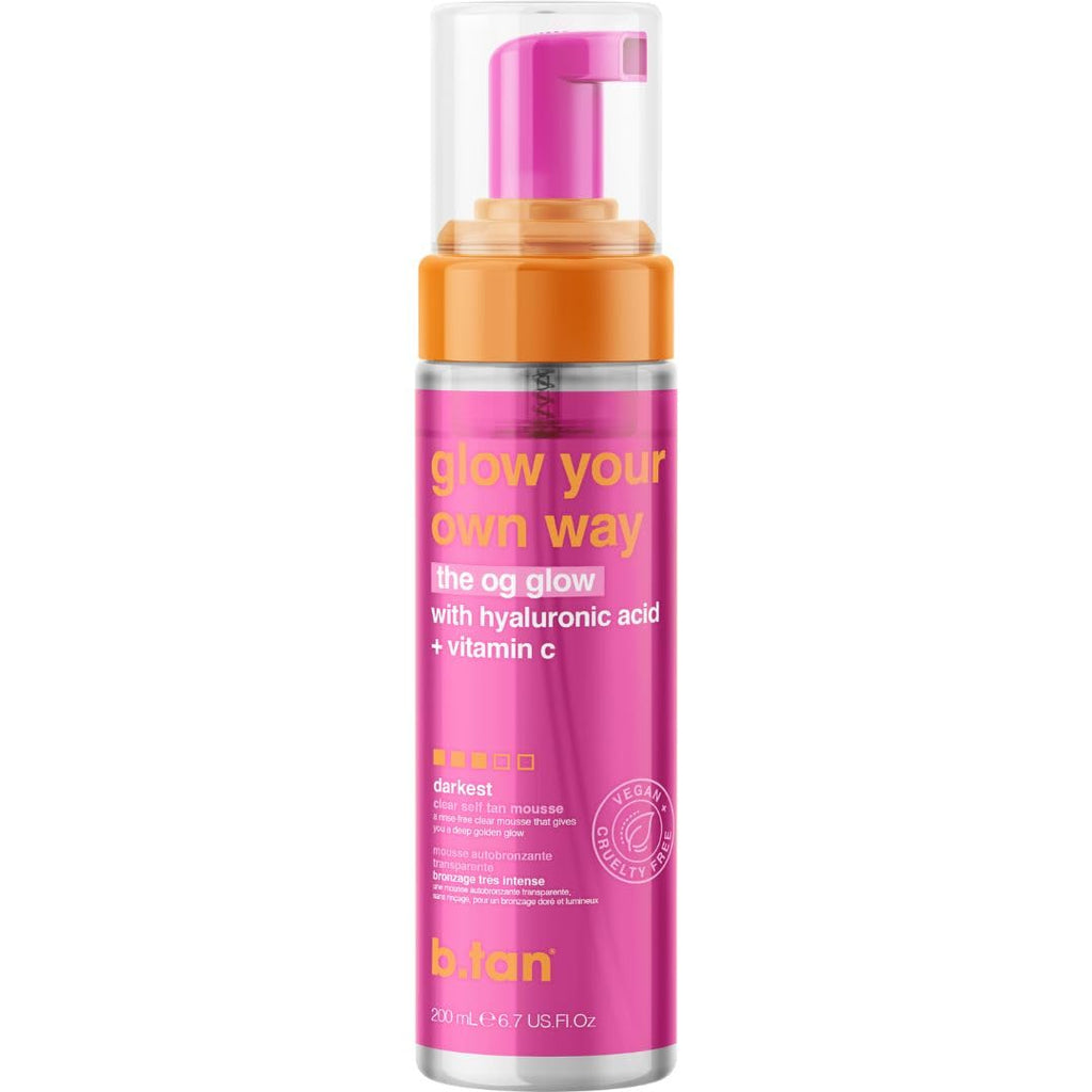 Buy now b.tan Dark Self Tanner Mousse | Get Tanned - Best, 1 Hour Express Sunless Tanning Foam, No Fake Tan Smell, Ultra Dark Bronzing Glow, Face & Body, Vegan, Cruelty Free, 6.7 Fl Oz at indiglob india