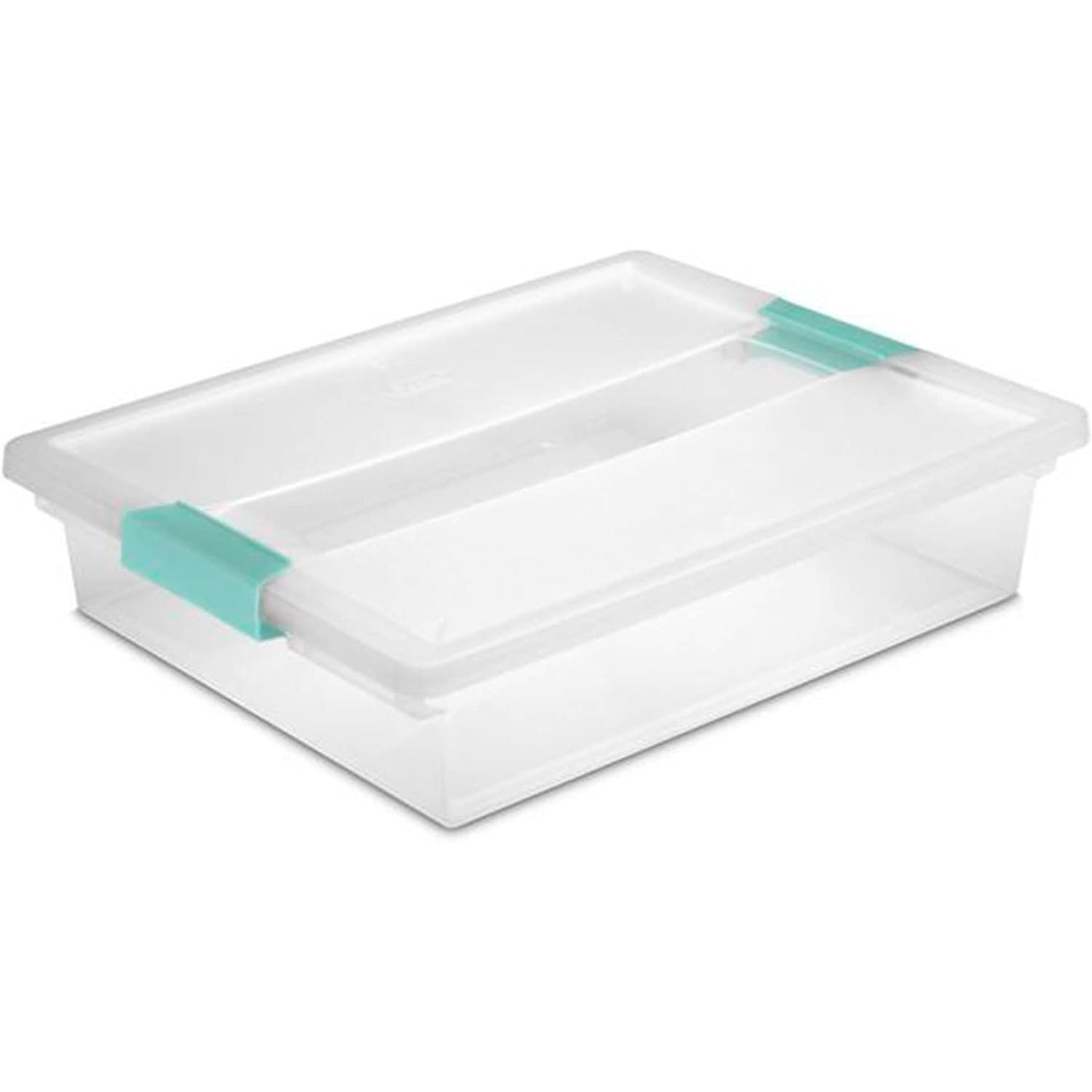 Buy now Sterilite 4-Pack Clip Box, Stackable Clear Plastic Bins with Latching Lids, Deep - Writing, Arts or Crafts Supplies Storage Containers for Home, Office, Classroom and Workshop Organization Large 1 Pack at indiglob india
