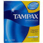 Buy now Tampax Tampons with Flushable Cardboard Applicator - Regular - 20 ct at indiglob india