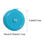 3 Pack Tape Measure Measuring Tape for Body Craft Weight Loss Measurements Retractable 60-inch 1.5 Meter, Small Push Button Dual Sided Tape Measure Body Measuring (Pink Purple Sky Blue)
