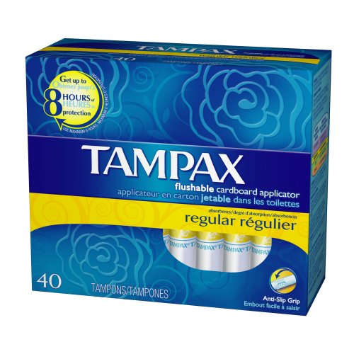 Buy now Tampax Regular, 40-Count Packages (Pack of 2) at indiglob india