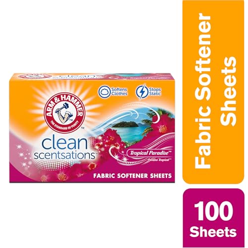 Buy now ARM & HAMMER Fabric Softener Sheets, Tropical Paradise, 100 ct at indiglob india