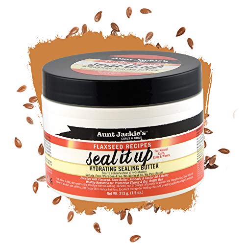 Buy now Aunt Jackie's Flaxseed Recipes Seal It Up, Hydrating Sealing Butter, Helps Prevent and Repair Damaged Hair, Jar, 7.5 Oz at indiglob india