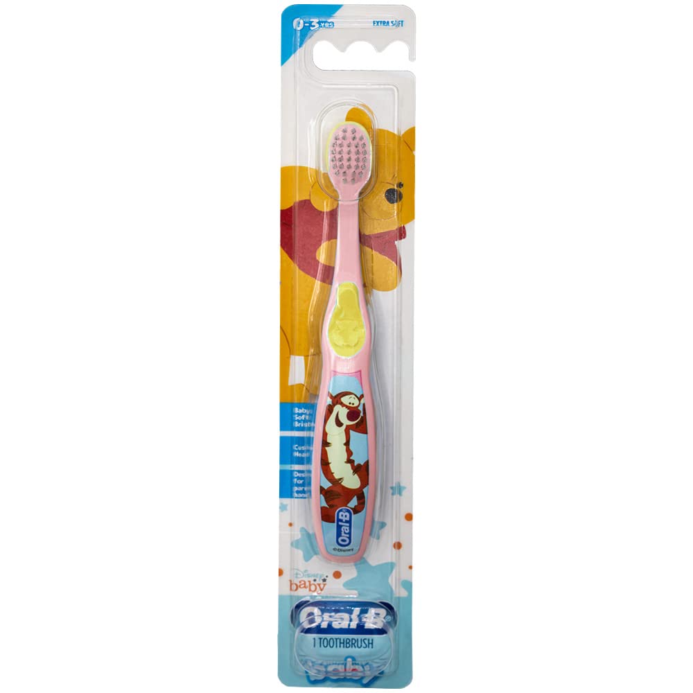 Buy now Oral-B Baby Manual Toothbrush, Pooh Characters, 0-3 Years Old, Extra Soft (Characters Vary) - Pack of 2 at indiglob india