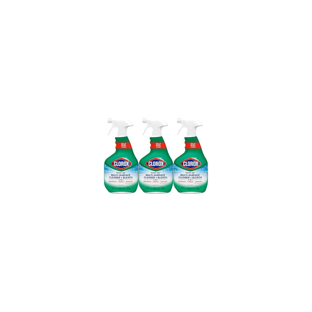 Buy now Clorox Clean-Up Multi-Surface Cleaner with Bleach, Original, Spray Bottle, 32 Fl Oz., Pack of 3 at indiglob india