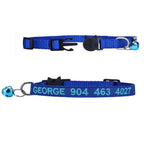 WFRLQ Cat Collar,Personalized Embroidered Nylon Cat ID Collars with Bell - Custom Text with Pet Name and Phone Number … (Cat Collar)