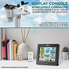 Buy now Logia 18-in-1 Wi-Fi Weather Station with 7-in-1 Solar Sensor Array, Temperature Humidity Wind Speed/Direction Rain UV & More, Wireless Color Console w/Forecast Data, Alarm, Alerts at indiglob india