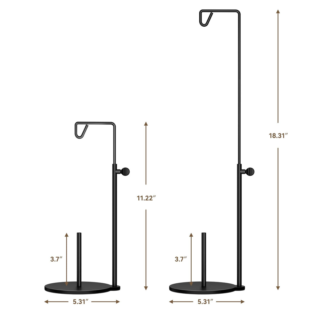 11.22"-18.31" Adjustable Cone Thread Holder for Sewing Machine, Matte Black