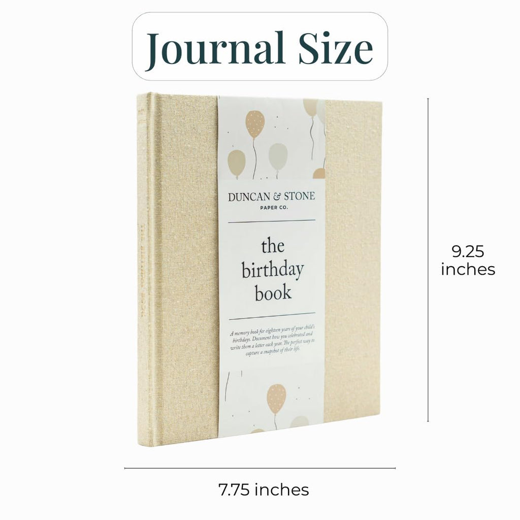 Duncan & Stone Hardcover Birthday Book & Baby Memory Album, 72 Pages