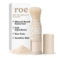 Roe Wellness- SPF 50 Powder Sunscreen Mineral-Based, Non-Toxic Brush-on For Kids, Adults & Babies | For Scalp, Face & Body (Reef Safe)