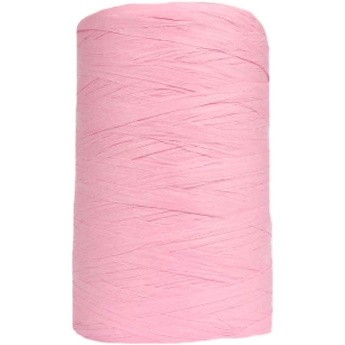 Buy now 316Yard Rayon Raffia Paper Crochet Brown Ribbon for Knit Summer Sun Hat, Beach Bag, Craft DIY Decoration Peach Pink at indiglob india
