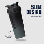 BlenderBottle Sport Sleek Stainless Steel Shaker Bottle 25 oz Black