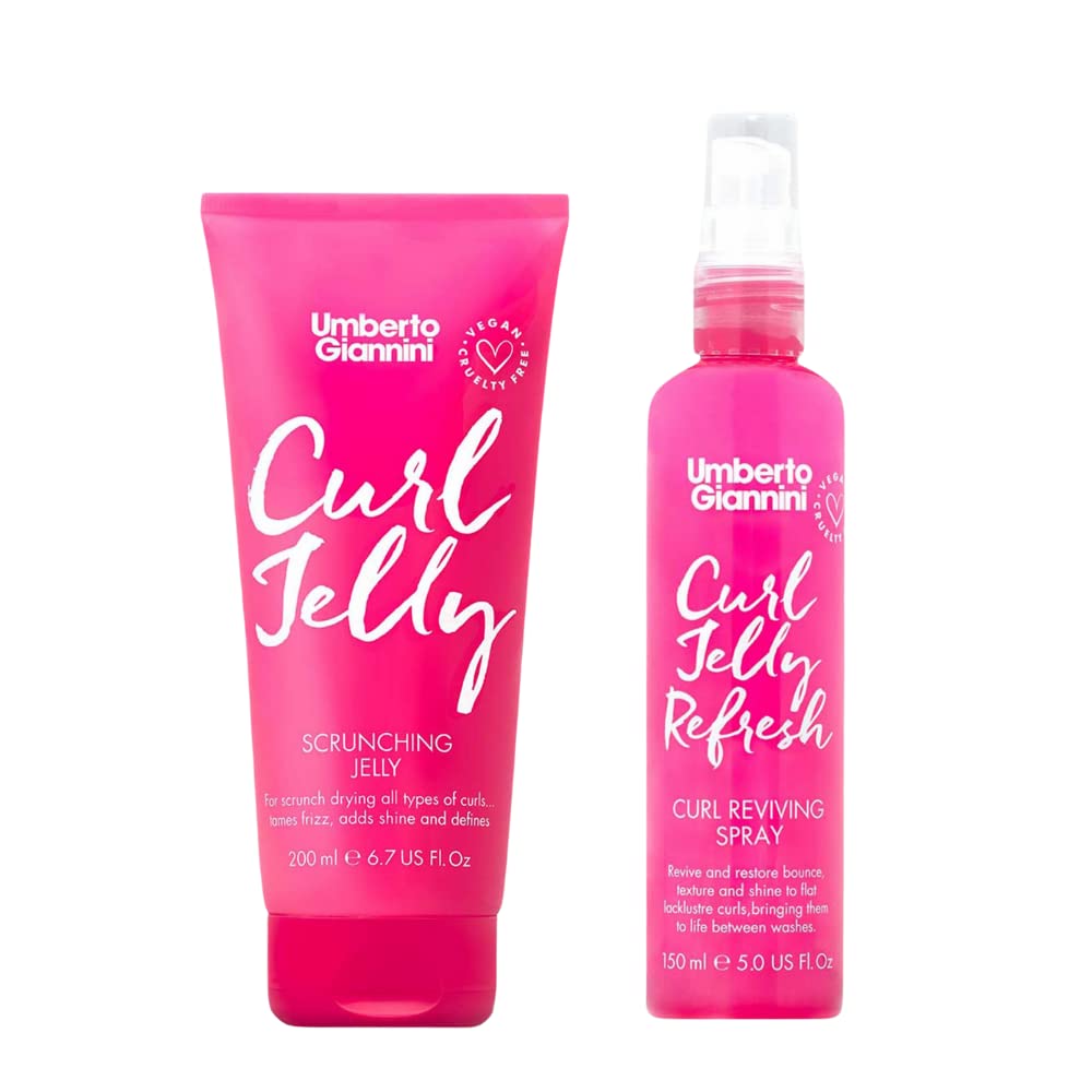 Buy now Umberto Giannini Curl Jelly Scrunching Jelly 6.7 fl Oz - Frizz Solution Defining Hair Gel for 2a-4c Curly, Wavy, Coily Hair - Vegan & Cruelty-Free at indiglob india