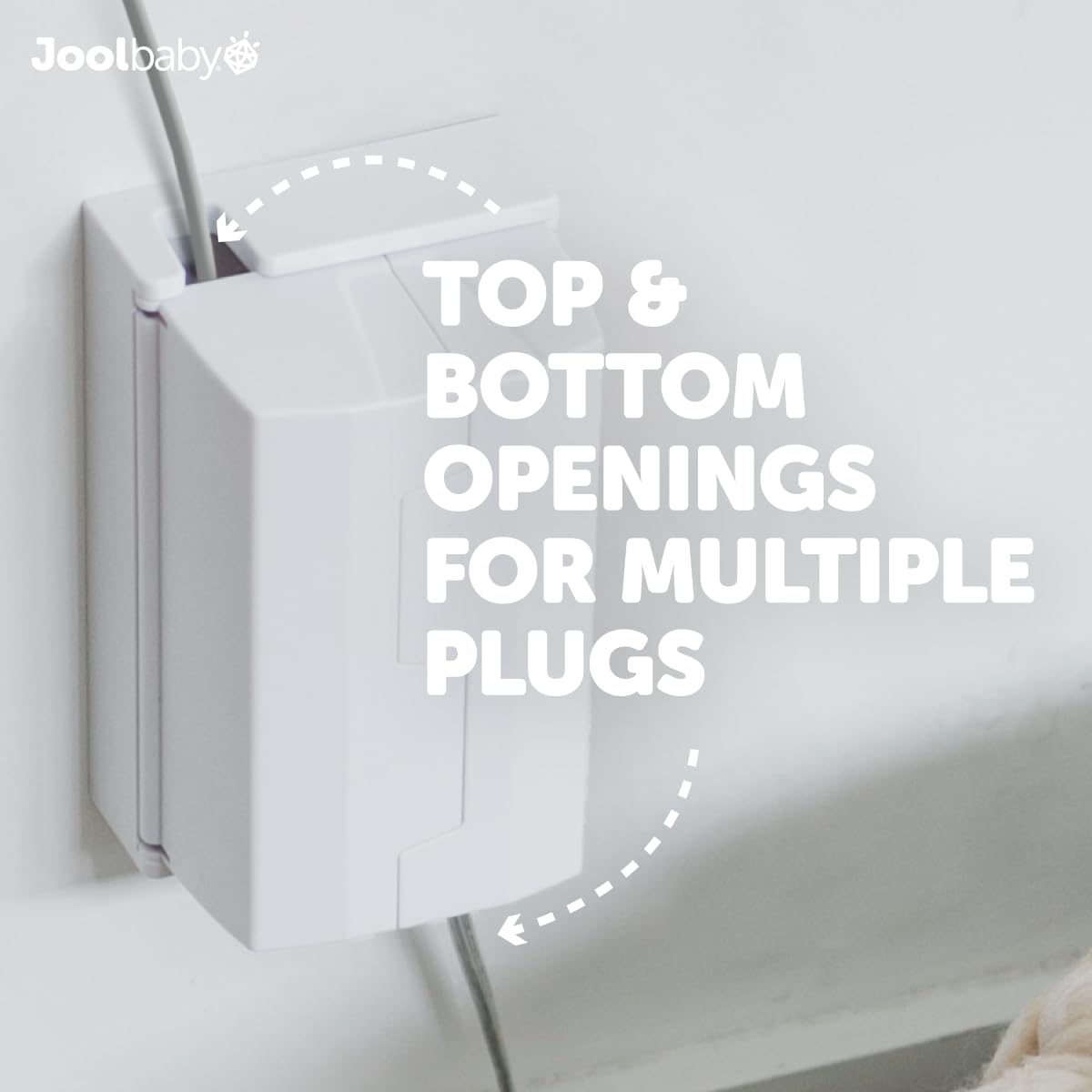 Jool Baby Outlet Cover Box for Child Safety (2 Pack) Duplex & Decorator Electrical Outlet Plates, Concealed Access Buttons, and Spacious Compartment