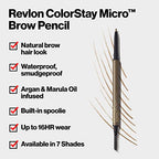 Buy now Revlon ColorStay Micro Eyebrow Pencil with Built In Spoolie Brush, Infused with Argan and Marula Oil, Waterproof, Smudgeproof, 454 Medium Brown, 0.003 oz at indiglob india