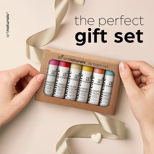 Buy now ArtNaturals Beeswax Lip Balm Gift Set â€“ 6 Pack Assorted Flavors with Coconut Oil, Aloe & Jojoba Oil â€“ Hydrating, Nourishing, Natural Lip Care at indiglob india