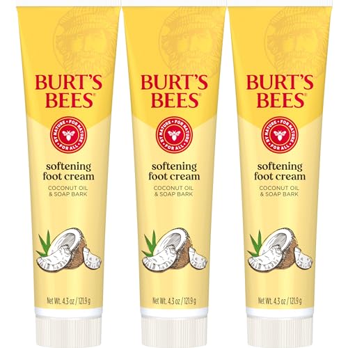 Buy now Burt's Bees Softening Foot Cream with Coconut Oil and Soap Bark, 4.3 Ounces, Pack of 3 at indiglob india