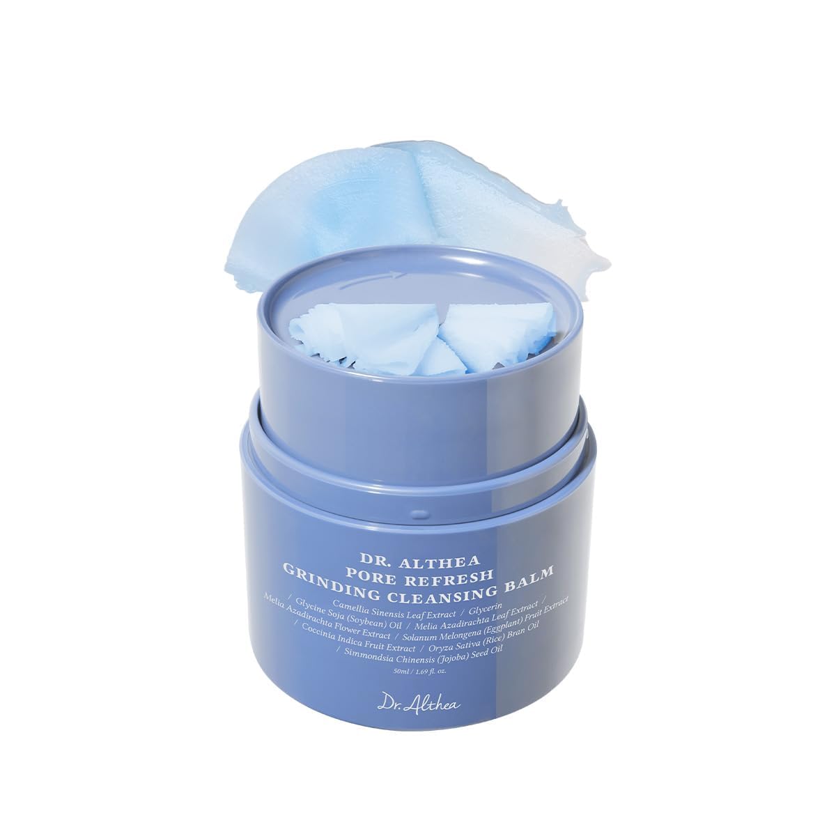 Dr.Althea Pure Grinding Cleansing Balm, Korean Vegan Skin Care, 1.69 Fl Oz | Hygienic One-Step Waterproof Makeup Remover with Madecassoside, Gentle Sorbet Texture for Sensitive Skin, Travel Essentials