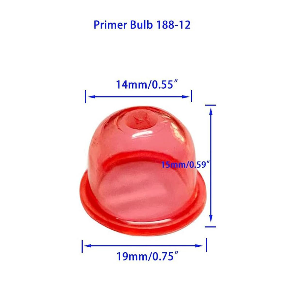 188-12-1 0057003 0057004 Primer Bulb Pump for 2 Cycle Small Engine String Trimmer Weed Eater Chainsaw Leaf Blower Replace Zama188-12-1 0057003 0057004 Echo 12538108660 12318140630