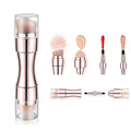 Buy now Bling Toman 4 in 1 Makeup Brush, Eyeshadow Eye Lip Face Concealing Blush Foundation Brush All in One Retractable Travel Size Makeup Brush Set (rose gold brush) A rose gold at indiglob india
