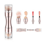 Buy now Bling Toman 4 in 1 Makeup Brush, Eyeshadow Eye Lip Face Concealing Blush Foundation Brush All in One Retractable Travel Size Makeup Brush Set (rose gold brush) A rose gold at indiglob india