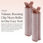 Buy now Kitsch Volumizing Hair Clips for Women - Hair Rollers for Volume & Curls - Volumizing Hair Products, Hair Roller Clips for Effortless Curls That Last - 2pc, Terracotta at indiglob india