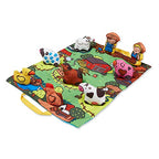 Buy now Melissa & Doug Take-Along Farm Baby and Toddler Play Mat (19.25 x 14.5 inches) With 9 Animals - Folds To Be Convenient Storage Bag for Travel at indiglob india