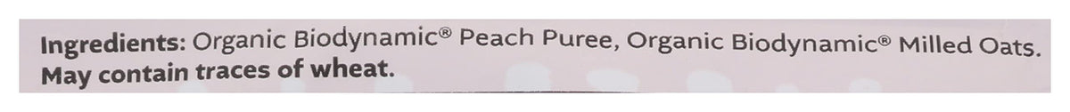 White Leaf Provisions, Baby Food Peach Oat Organic, 3.17 Ounce