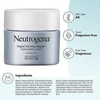 Buy now Neutrogena Rapid Wrinkle Repair Retinol Face Moisturizer, Fragrance Free, Daily Anti-Aging Face Cream with Retinol & Hyaluronic Acid to Fight Fine Lines, Wrinkles, & Dark Spots, 1.7 oz at indiglob india