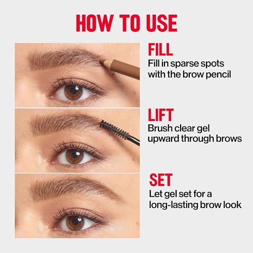 Buy now Revlon ColorStay Brow Fantasy, All In One Eyebrow Powder Pencil with Shaping Clear Gel, Gel Infused with Panthenol, Smudge-proof, 16HR Visibly Full Brows, 004 Dark Brown at indiglob india