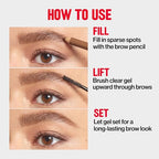 Buy now Revlon ColorStay Brow Fantasy, All In One Eyebrow Powder Pencil with Shaping Clear Gel, Gel Infused with Panthenol, Smudge-proof, 16HR Visibly Full Brows, 004 Dark Brown at indiglob india