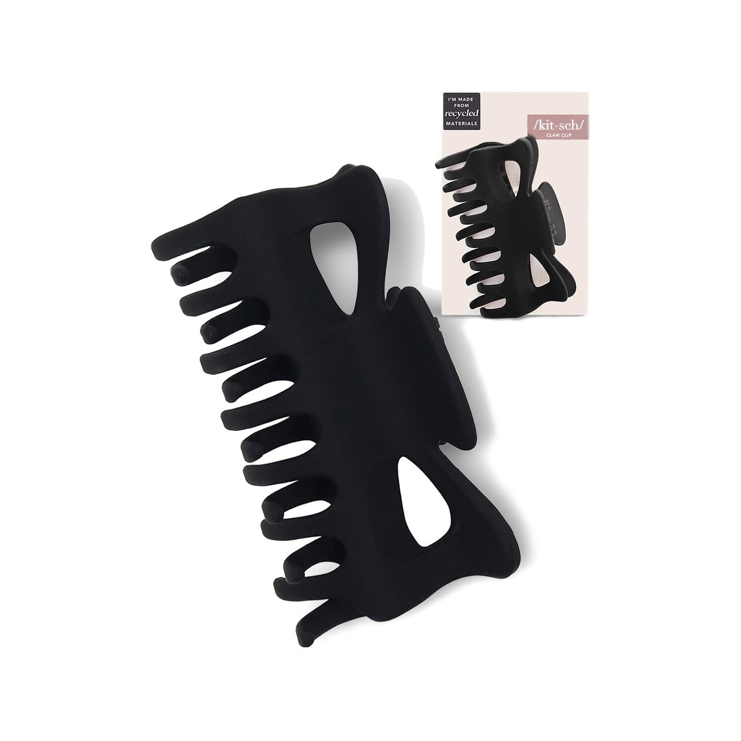 Buy now Kitsch Medium Claw Clips for Women - Strong Hold & Stylish Glossy Puffy Design Hair Accessories | Half-Up or Full Updos | Ideal Gifts for Women - 2pc Set, Black & Tort Electroplated Springs Black (1 Piece, Large) at indiglob india