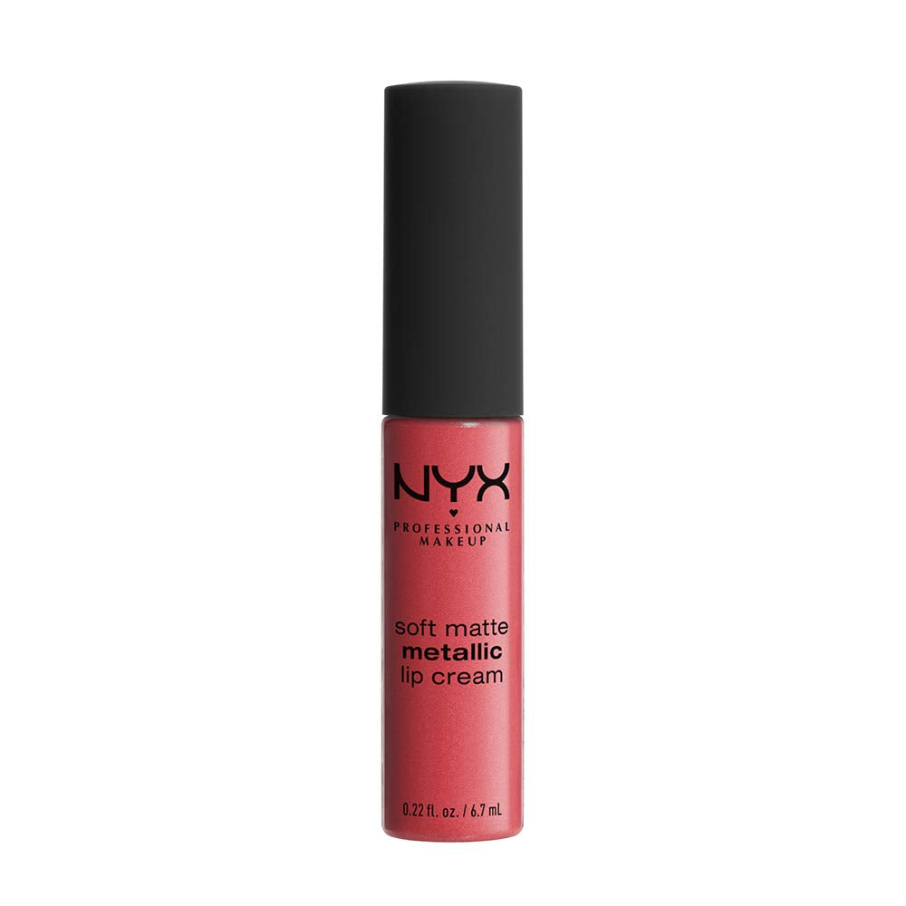 Buy now NYX PROFESSIONAL MAKEUP Soft Matte Metallic Lip Cream, Liquid Lipstick - Madrid (Cranberry Red) 0.22 Fl Oz (Pack of 1) Manila at indiglob india