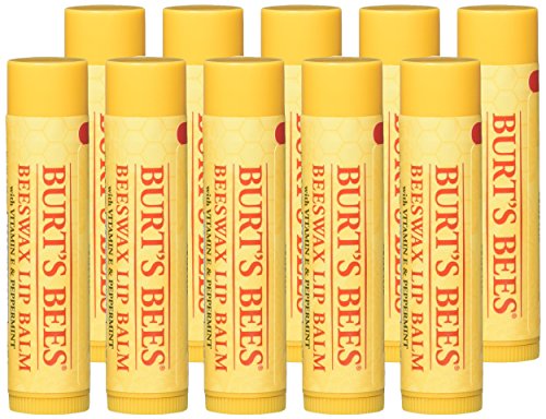Buy now Burt's Bees Beeswax Lip Balm with Vitamin E & Peppermint 0.15 oz (Pack of 10) at indiglob india